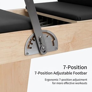 Cama de Pilates Moderna de Madera de Arce con Asas Integradas, Reformer Profesional para Fortalecimiento del Core, Ideal para Centros de Yoga y Estudios de Alta Gama - Product Image 2