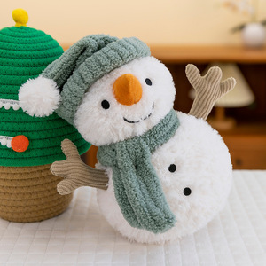 Peluche mignonne unisexe en forme de bonhomme de neige, jouet anti-stress, ours pour les filles, cadeau de Noël et d'anniversaire - Product Image 2