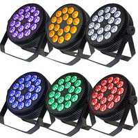 Projecteurs LED Par Washer RGBWAUV UV 18x18W, Contrôlés DMX512, IP33, Ra90, Dimmables, pour Éclairage Scénique, Événements et Parcs à Thème