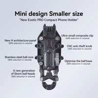 SMNU Hochwertiger, rostfreier Aluminiumlegierung-Schockabsorber-Fahrrad-Handyhalter, wasserdichter Motorrad-Handyhalter