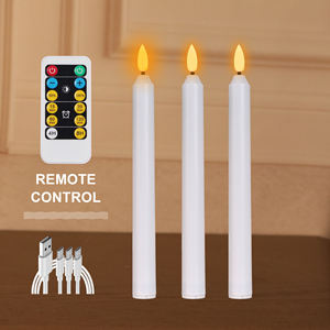 <span class=keywords><strong>Amazon</strong></span> Temu Offres Spéciales 3pack <span class=keywords><strong>Bougie</strong></span> conique <span class=keywords><strong>LED</strong></span> <span class=keywords><strong>rechargeable</strong></span> avec télécommande H9inch pour décorations de Noël - Product Image 2