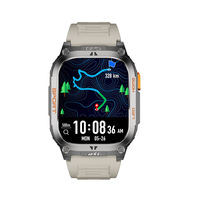 Nuevo Reloj Inteligente GPS para Exteriores Unisex con Pantalla HD de 2.01'', Brújula, Resistente al Agua IP68, Monitor de Sueño, 5-10 Respuestas de Llamadas, Correa de Silicona