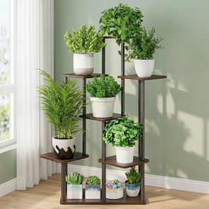 Support à fleurs moderne en métal à 5 niveaux, étagère pour plantes d'intérieur, décoration minimaliste pour la maison - Product Image 5