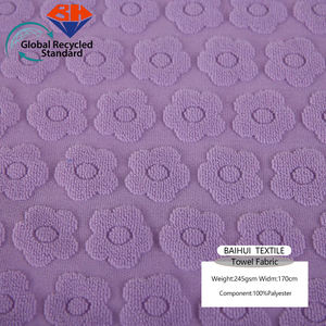 Новая Мода 100% Полиэстеровая жаккардовая ткань хлопчатобумажная махровая ткань для одежды - Product Image 2