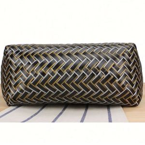 Summer Vintage Women's Portable Rattan Woven Straw <b>Tote</b> Bag Pure Handmade Bamboo Beach Bags - Product Image 6