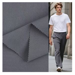 Tessuto Twill Naturale Ecologico Traspirante Morbido di Peso Medio 54% Lyocell 46% Cotone Tinta Unita per Pantaloni da Ragazzo - Product Image 1