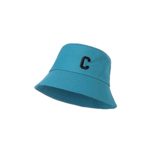 Chapeau seau d'été pour femmes, version coréenne, protection UV, broderie personnalisée, lettre C, chapeau de pêcheur - Product Image 3