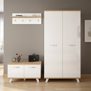 Modern Turkish Wooden Bedroom <b>Wardrobe</b> with Adjustable Features and Customizable Color for Bedroom and Living Room - Product Image 3
