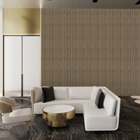 Matériau PS personnalisé décoration intérieure panneau mural de fond planche de bois imperméable grain de bois dessin charbon de bois revêtement des murs