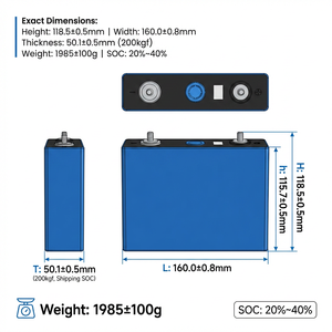 Sel Baterai LiFePO4 100Ah 3.2V Berkualitas Tinggi Prismatic LFP LF100LA untuk Aplikasi Penyimpanan Energi RV, Kelautan, Surya, dan Off-Grid - Product Image 6