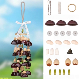 Wholesale Multiple Style Natural Fruit Shell <b>Wind</b> <b>Chime</b> DIY Kits Ethnic Handicraft Wall Hanging Decor - Product Image 3