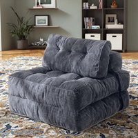 Canapé-lit pliable vert confortable, fauteuil de détente pour salon, chaise de sol confortable pour la maison, échantillon gratuit