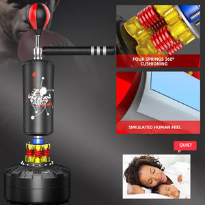 ZHOYA SPORT Vente chaude Sac de frappe réflexe de boxe pour adulte rouge et noir, barre de frappe réflexe <span class=keywords><strong>Cobra</strong></span> réglable avec éclairage, sac de frappe stable - Product Image 6