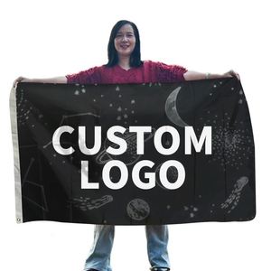 Drapeaux promotionnels personnalisés en tissu, impression numérique, 3x5 pieds, double face, bannière personnalisée avec logo - Product Image 1