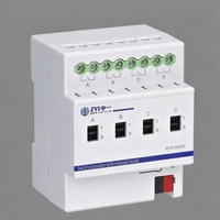Actionneur de commutation KNX à 4 canaux KNX-0420 avec mode manuel, montage sur rail DIN pour le contrôle d'éclairage intelligent des bâtiments KNX