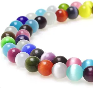 Beads de olho de gato 4mm, belas contas de pedra, fabricação de jóias