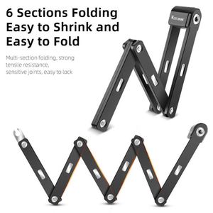 WEST BIKING – cadenas pliable compact en acier, antivol, pour vélo, moto, scooter électrique, cadenas de sécurité haute sécurité pour vélo - Product Image 4