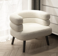 Fauteuil paresseux en polaire d'agneau BOBO, chaise individuelle de style nordique pour salon, chambre, vestiaire, coiffeuse