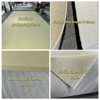 Moquette texturée résistante à l'usure en boucle, en fil PP intégral, insonorisante, anti-pression, avec sous-couche souple, pour bureaux et chambres d'hôtel