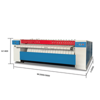 Séchoir électrique pliable à vapeur JERRY, machine à repasser et plier les vêtements entièrement automatique, 380V 18KW, capacité 100 pièces