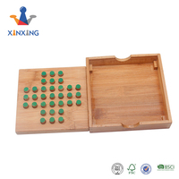 Jeu de voyage en bois et marbre pour enfants, Puzzle casse-tête classique, style simpliste