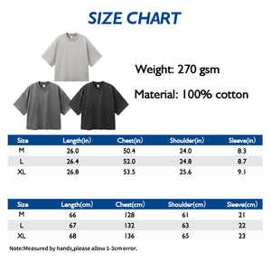 2025SS Boxy Tee 270GSM Coton lavé, Streetwear vintage à manches courtes - Product Image 4