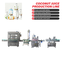Aangepaste type kokosdrank verwerkingslijn stabiele continue productie-apparatuur automatische etiketteermachine ronde fles