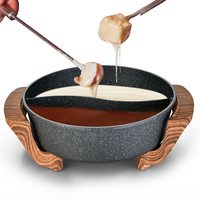 Poêle électrique chinoise multi-saveurs, double fonction, antiadhésive, ronde, 5 L, certifiée CE