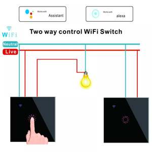 Smart Switch 2 Gang, Smart WIFI Light Switch funciona con <span class=keywords><strong>Amazon</strong></span> Alexa Google Home e IFTTT, voz y control remoto - Product Image 6