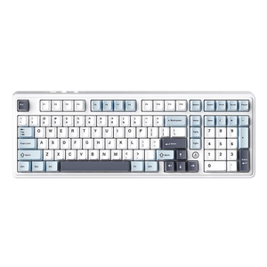 Clavier mécanique DIY Ak980 Flying Fish Switch (couleurs d'usine bleu-blanc-marine) Tri-mode RGB - Product Image 1