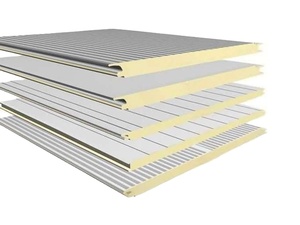 Panneau mural extérieur isolé en polyuréthane PU pour entrepôt frigorifique, panneaux de toiture et de mur PIR - Product Image 2