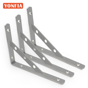 Yonfia 9002 Rvs Driehoek Beugels Muur Plank Beugel Zware Ondersteuning Wandmontage Bank Tafel Plank Beugel - Product Image 4