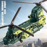 Kit de construction d'hélicoptère militaire lourd Kavoworld, modèle d'avion DIY, kit de construction STEM, vente en gros d'usine