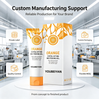 Gel hydratant éclaircissant à l'orange et au glutathion - Nettoie les peaux mortes pour tous types de peau 50g