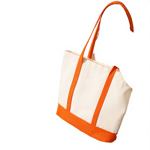 Sac fourre-tout en toile noir élégant avec bordure personnalisée, sac à main en coton écologique imprimé pour un usage quotidien, cadeaux d'entreprise, vente en gros - Product Image 2