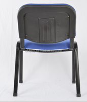 Chaise de formation ergonomique moderne pour cadres, avec cadre métallique robuste, mouvement à bascule, accoudoirs fixes, dossier solide, empilable, vente en gros