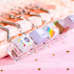 Porte-clés LED en acrylique personnalisé avec interrupteurs de clavier, conception de logo DIY, impression en typographie imperméable et ignifuge - Product Image 4