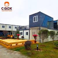 Cbox Lüks 20ft Prefabrik Mobil Kabin Düşük Fiyatlı Bahçe Evleri Avlu Dairesi Sandviç Panel Düz Paket Konteyner Ev