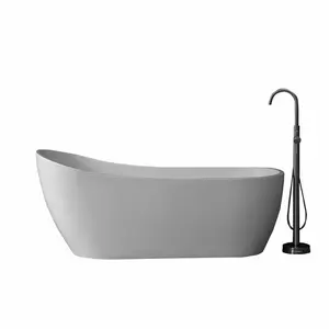 Vente d'une baignoire autoportante moderne en acrylique de haute qualité baignoire de couleur blanche pour adultes baignoire de trempage