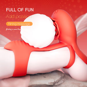 Rose Lock Ring Delay Vibromasseur pour hommes Vibration Ring Jouet pour couples Partageant l'<span class=keywords><strong>orgasme</strong></span> clitoridien Stimulation Plaisir intime Jouer - Product Image 3