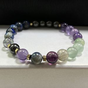 Natural Stone Bracelet Colorful Glass Beaded Angelic Protection Top-rated Source Factory China Anti-tarnish Packaging - Product Image 4