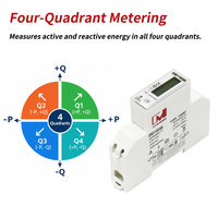 Compteur de charge pour véhicules électriques OEM, RS485 MODBUS, 100A, monophasé, moniteur d'énergie intelligent