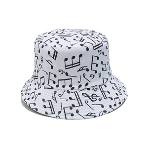 Chapeau de soleil pour femme avec motif note de musique - Chapeau bob et chapeau de pêcheur unisexe pour l'extérieur, protection UV décontractée, casquette pour couple - Product Image 4