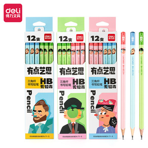 Deli Hc139 Hb Triangular Pencil Wooden Lead Core For School Exam Sketching Stationery 12 Pc Pack - Product Image 5