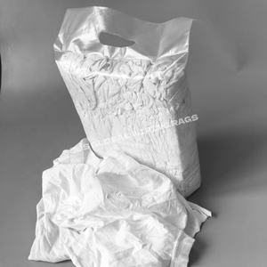 Chiffons de nettoyage industriels marins, chiffons blancs recyclés en t-shirts, 20-60 cm, 100% coton, sacs de chiffons blancs - Product Image 1