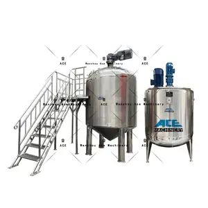 Block Hot Melt Glue Making Machine 10000L Continuous Stirred Tank Adhesive Chemical Heating Jacket Mixing Reactor For Industry