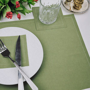 إعداد طاولة مستطيلية حديثة للاستعمال مرة واحدة من القطن المنسوج وتحديد الموقع مع طاولة مطبوعة للاستخدام المنزلي - Product Image 1