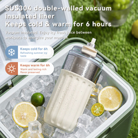 Presse-agrumes électrique portable 400 ml, rechargeable par USB, mixeur à jus, mini mixeur en bouteille, Licuadora Portatil Recargable