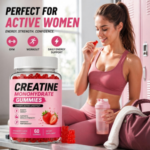 Gummies de créatine monohydrate 5g certifiées GMP pour femmes, 60 unités, 2 par portion, pour le soutien <span class=keywords><strong>musculaire</strong></span> – Vente en gros OEM - Product Image 4