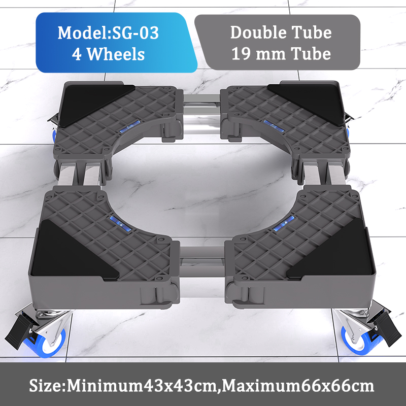 Gris Ferme Double Rod 4 Roues